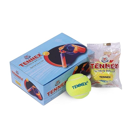 Tennex Tennis Cricket Ball LIGHT ( Pack OF 6 )