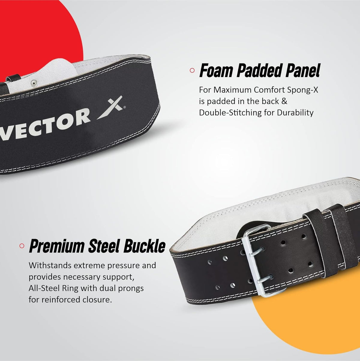 Vector-X weight Lifting Belt Power 6 Inch 2.5 Layer XL