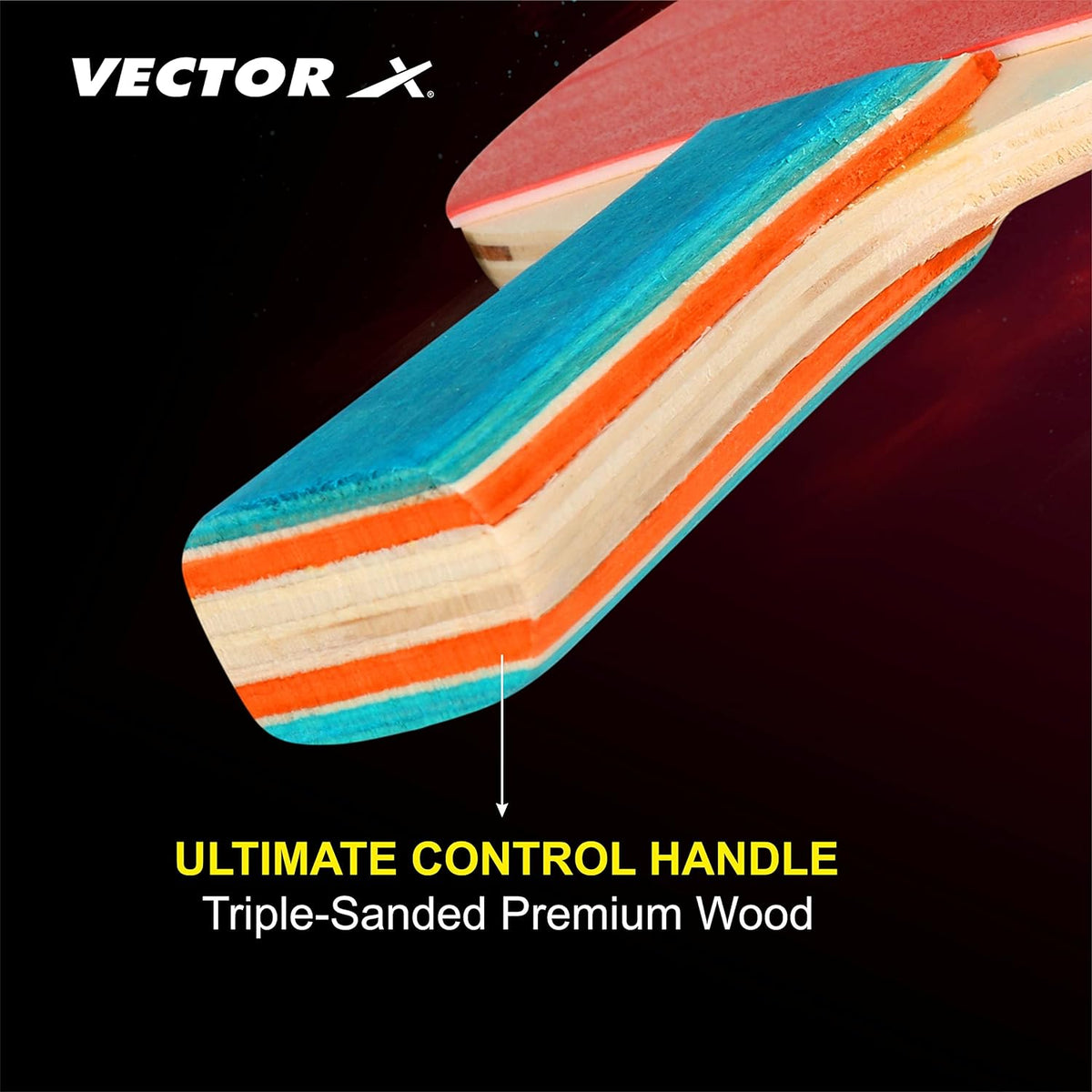 Vector X Combo Set of Table Tennis (Pack of 2 Bat and 3 Balls)