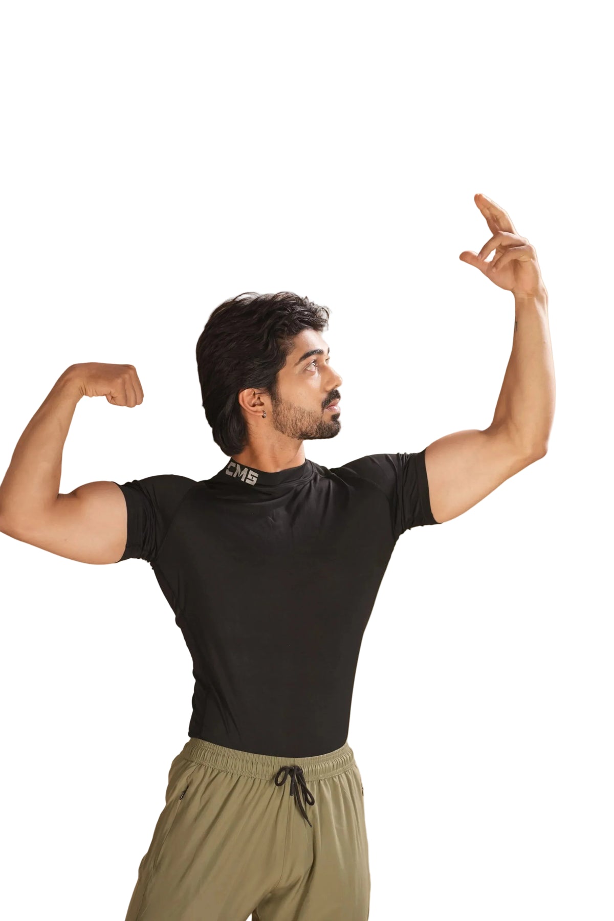 Minimal Buzz High Neck Compression T-Shirt CMSCT003