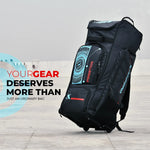 SF Prestige cricket kit bag with durable wheels and spacious compartments for easy transport and storage of cricket gear.