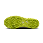 Close-up of Hundred Hyperturf cricket shoes featuring durable sole grip and sleek athletic design.