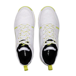 Close-up of Hundred Hyperturf cricket shoes featuring durable sole grip and sleek athletic design.