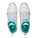 Close-up of Hundred Hyperturf cricket shoes featuring durable sole grip and sleek athletic design.