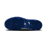 Close-up of Hundred Hyperturf cricket shoes featuring durable sole grip and sleek athletic design.