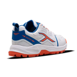 Close-up of Hundred Hyperturf cricket shoes featuring durable sole grip and sleek athletic design.