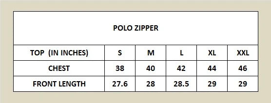 Minimal Buzz Radiance Full Sleeves Zip Polo T- Shirts YT0019