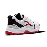 Close-up of Hundred Hyperturf cricket shoes featuring durable sole grip and sleek athletic design.