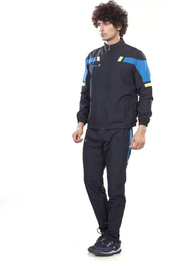 Sport Sun Micro Poly Black Track Suit For Men